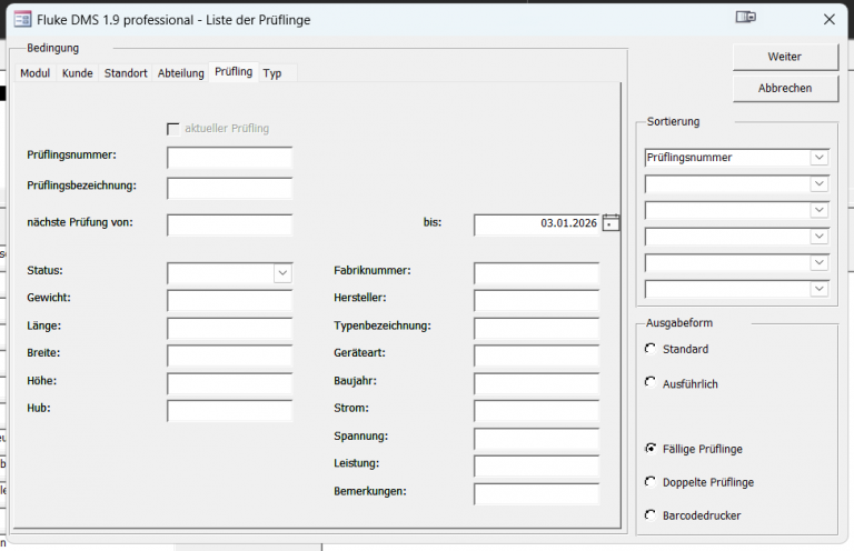 GT900 Prüflinge übertragen DMS-2