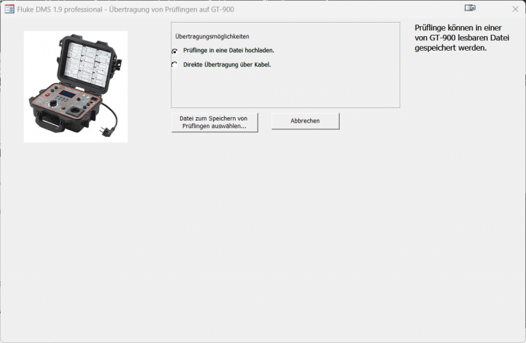GT900 Prüflinge übertragen DMS-4