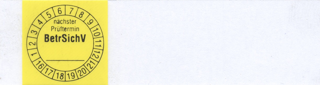 1305D Prüfplaketten Leitungen