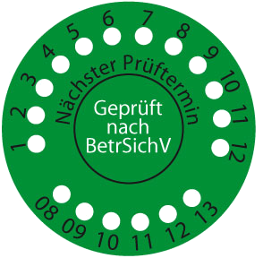 PASS-560R-02 Prüfaufkleber